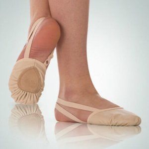 Angelo Luzio 621A Adult 8M Theatrical Pink Twyla II Leather Half Sole Slipper